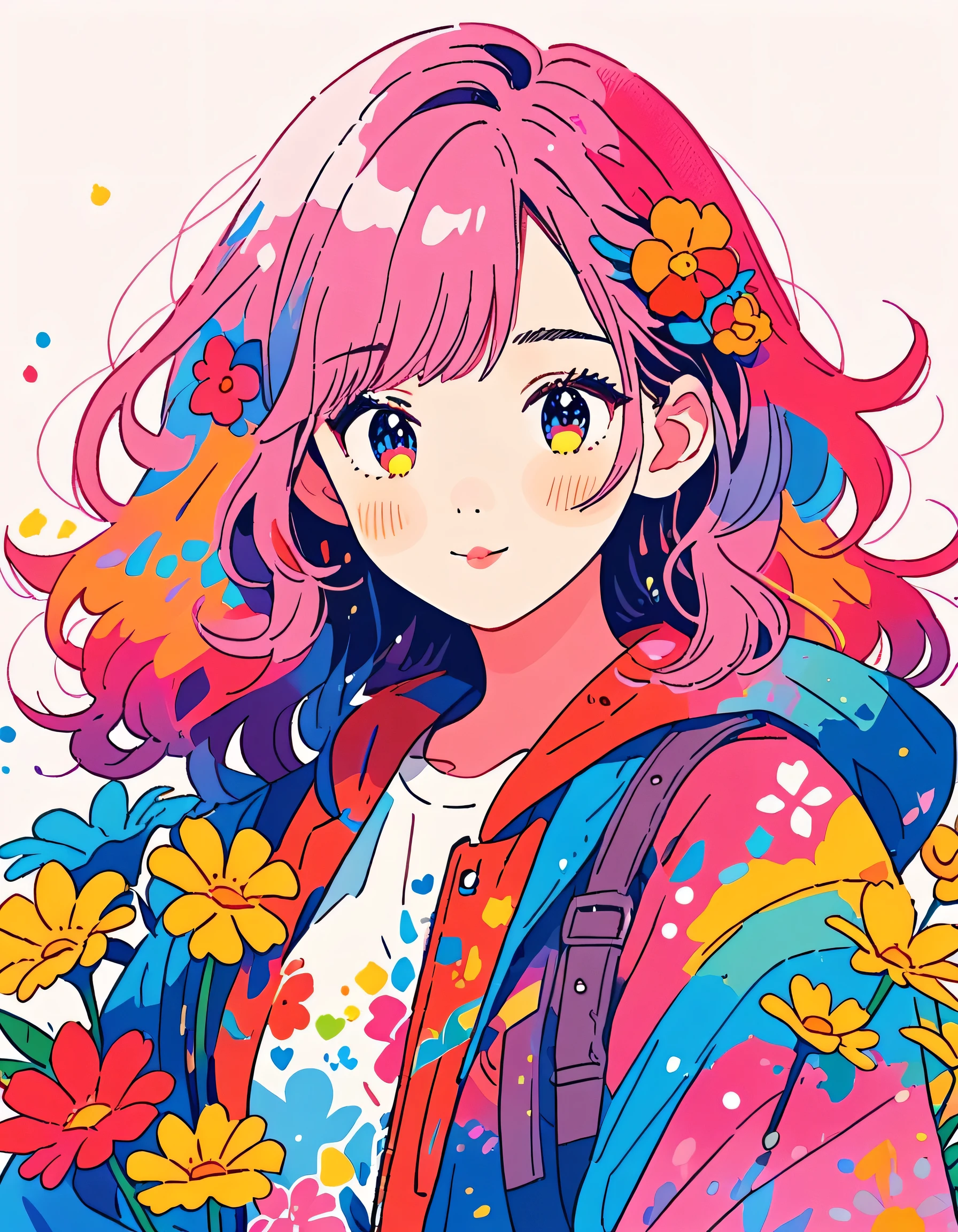 Micho Style、(((stylish fashion))), 8K Quality、Intense watercolor, Detailed watercolor art, Watercolor splash, Surreal, avant-garde pop art, Beautiful and expressive paintings, Beautiful artwork illustration, Very colorful tones, wonderful, Cool beauty, highest quality、Official Art, Vector art, Stylish design, (((The most beautiful girl))), (((highest quality))), HDR, ((detailed)), (((Doodle Art)), ((masterpiece)), ((Super detailed)), (((Colorful flowers))),(((Stylish)))
