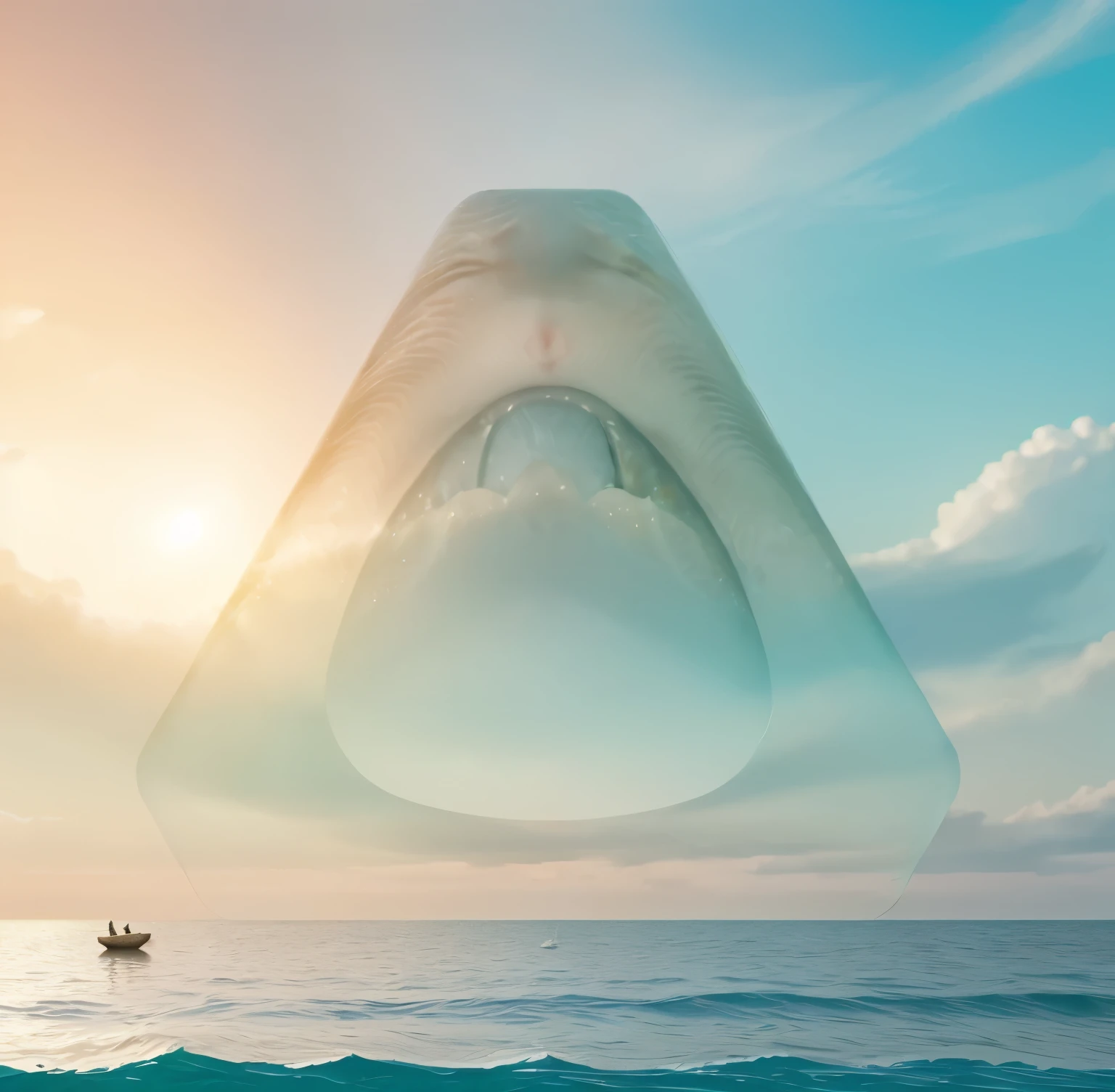 Sea，cute fish，summer atmosphere，Realistic fantasy style