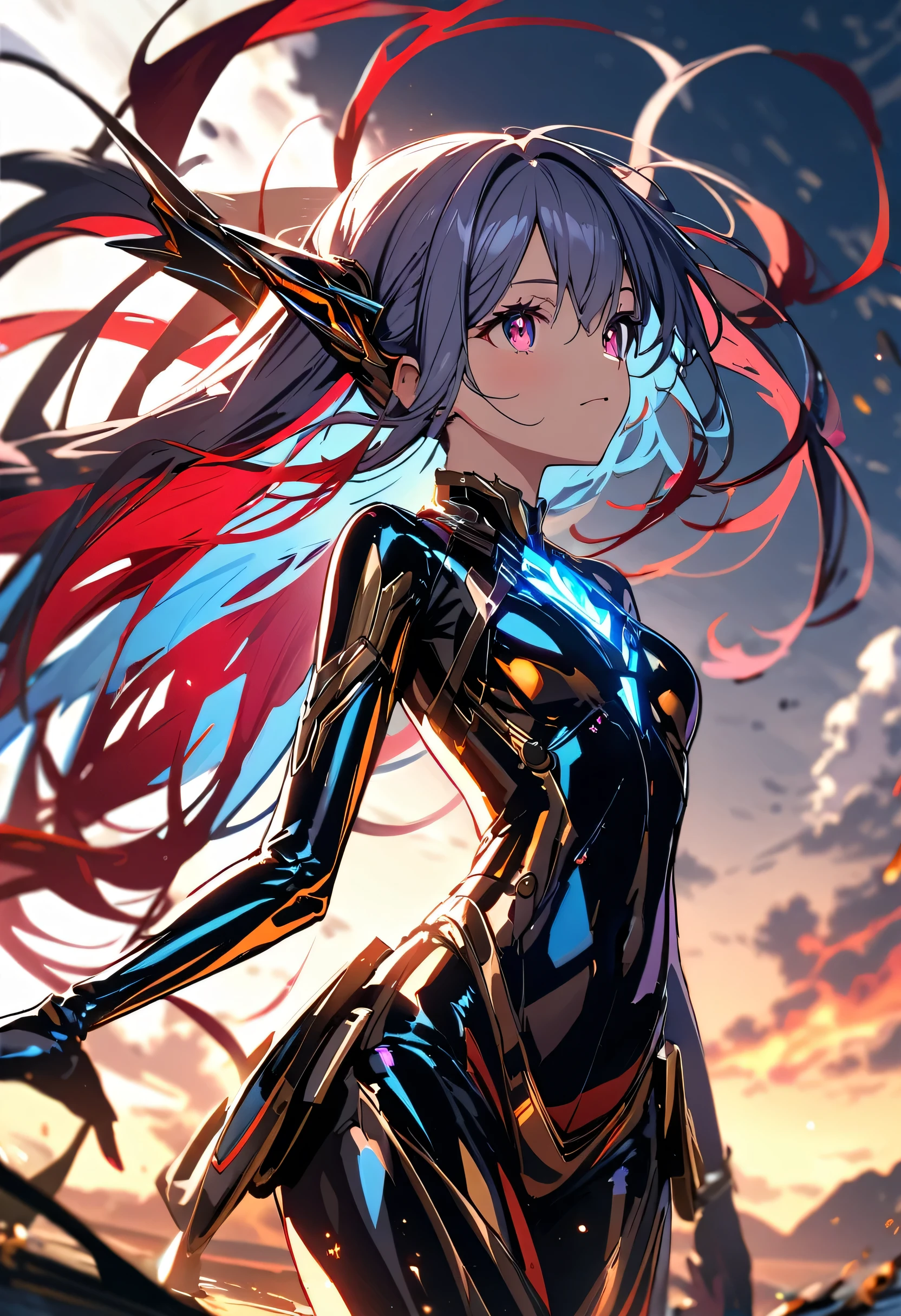 A beautiful girl made of Liquid Metal,1girl,