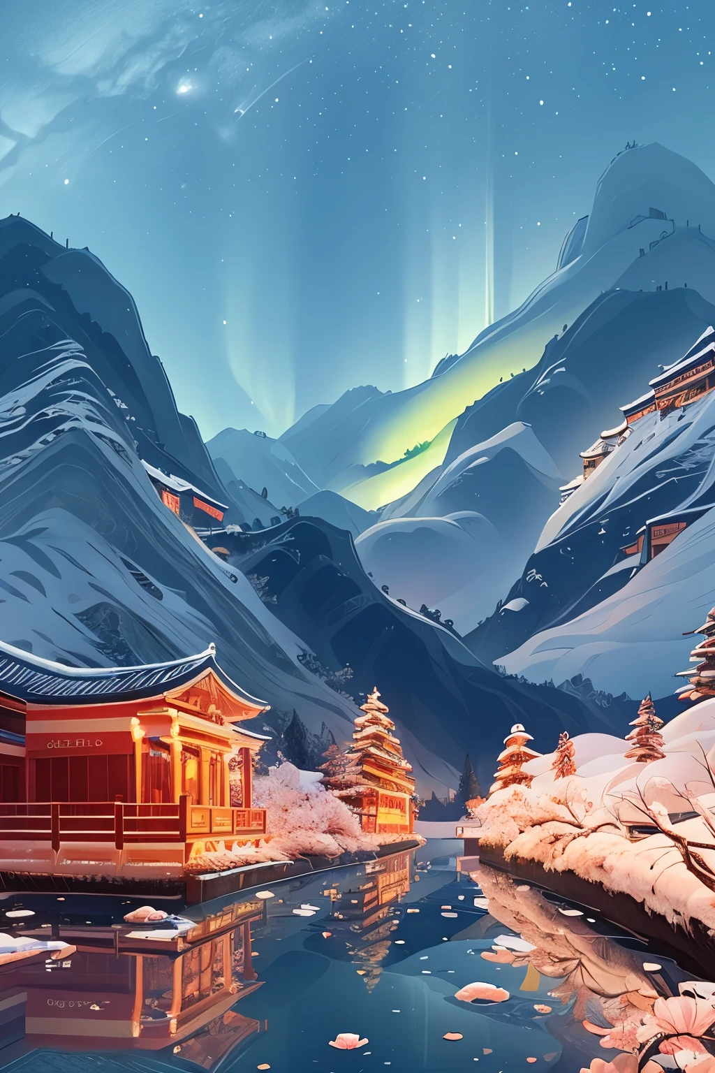night scene、night、Looking up、mountainilky way、Aurora