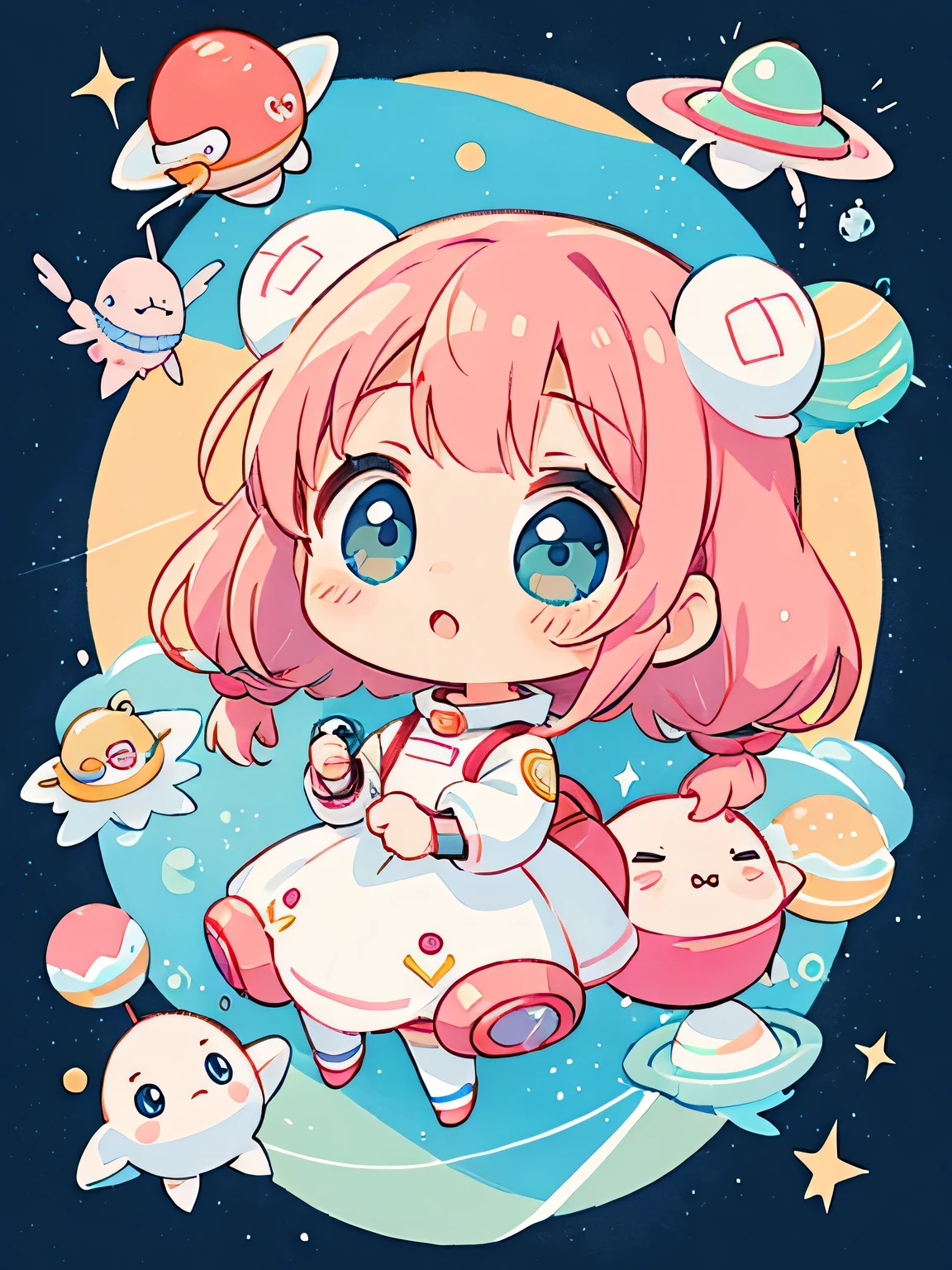 Momoko Sakura Style, Kawaii Design, most beautiful girl ever、Chibi, Space Travel, Cute Martian
