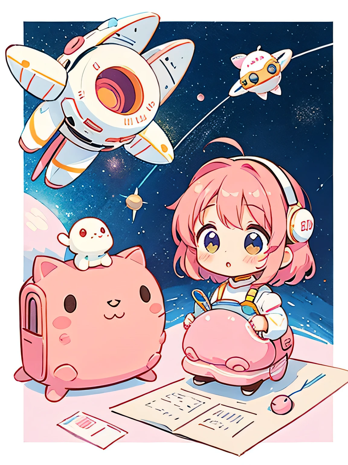 Momoko Sakura Style, Kawaii Design, most beautiful girl ever、Chibi, Space Travel, Cute Martian