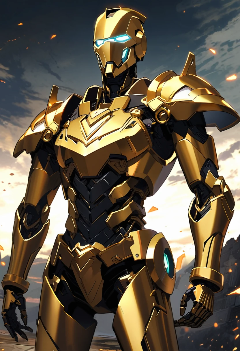 Mark XLI Bones skeleton armor。This is a black and gold Iron Man jacket。It's designed for speed and maneuverability。It can be seen from the play that he has the same ability as Type 42,Visually estimated to be a Type 42 concept machine。In the early stage of the final battle, five desperate soldiers were shot down to the platform and regrouped by separating their hands and feet.,keep fighting。