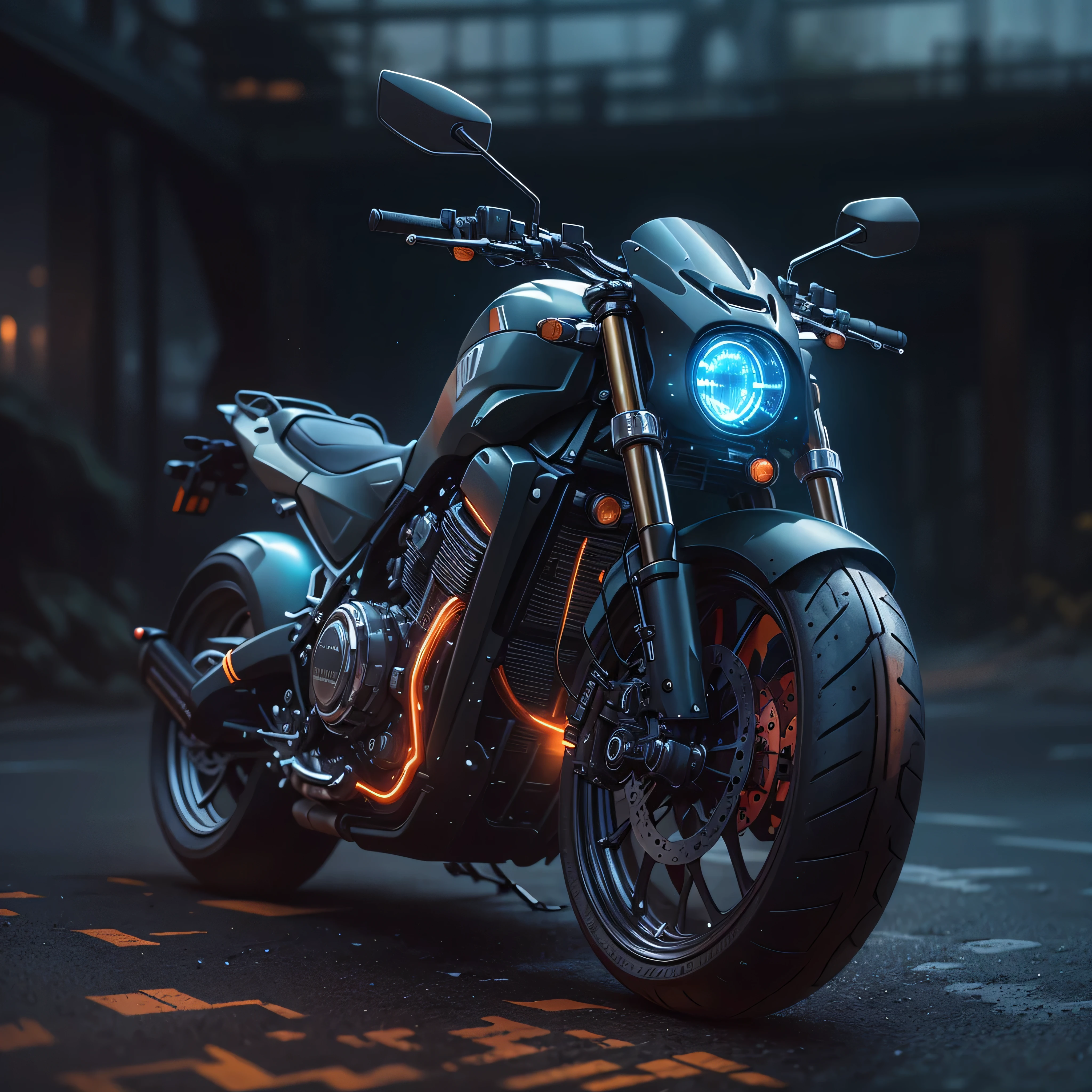 Imagine shrouded in cosmic dust, a Sci-Fi, cyberpunk, motorcycle, Capture every detail of the bike, from the glow of the powerful engine, all in a high-resolution HDR image, PNG, no background, on a round metal button, photo-realistic, octane render, unreal engine, ultra-realistic