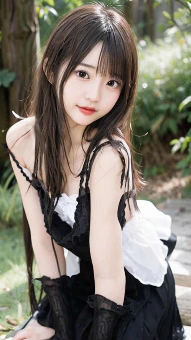 ((Attention to detail)),(Super detailed), 非常に詳細な CG ユニティ 8K 壁紙, beautiful girl,((Two people)), Highest quality, 8K, 11 years old、girl、Long straight hair、Summer outfit、((Happy smile))、Bust Shot、(sea)、
