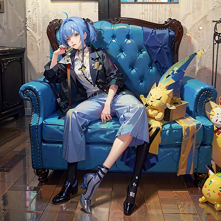 Gabumon in various poses, playing the harmonica