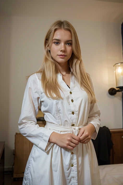 Beautiful woman, 22 years, Sweden 🇸🇪, swedish ethnicity, blonde, dressed in traditional clothing