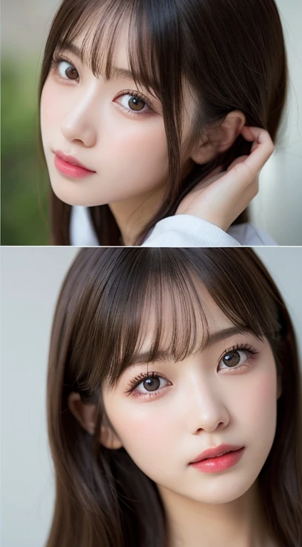 masterpiece, Best image quality, high quality, beautiful girl, Japanese, Japanese school girl, Popular Korean makeup, detailed, Swollen eyes, detailed eyes, detailed skin, Beautiful Skin, ultra High resolution, (reality: 1.4), so beautiful, A  younger face, Beautiful Skin, thin, (Ultra-realistic), (figure), (High resolution), (8k), (highly detailed), (best figure), (beautifully detailed eyes), (super detailed), (wallpaper), (detailed face), View Viewer, Fine details, detailed face, Pure Erotic Face Ace_v1, smile, Look straight ahead, Look straight ahead, Angle from waist up, Realistic photos, Bright lighting, Professional Lighting, Black Hair (green), Long Hair, Dark Ruins, Big Red Moon, , Mature Woman, Long and stylish bangs,Sexy Nurse、Nurse uniform