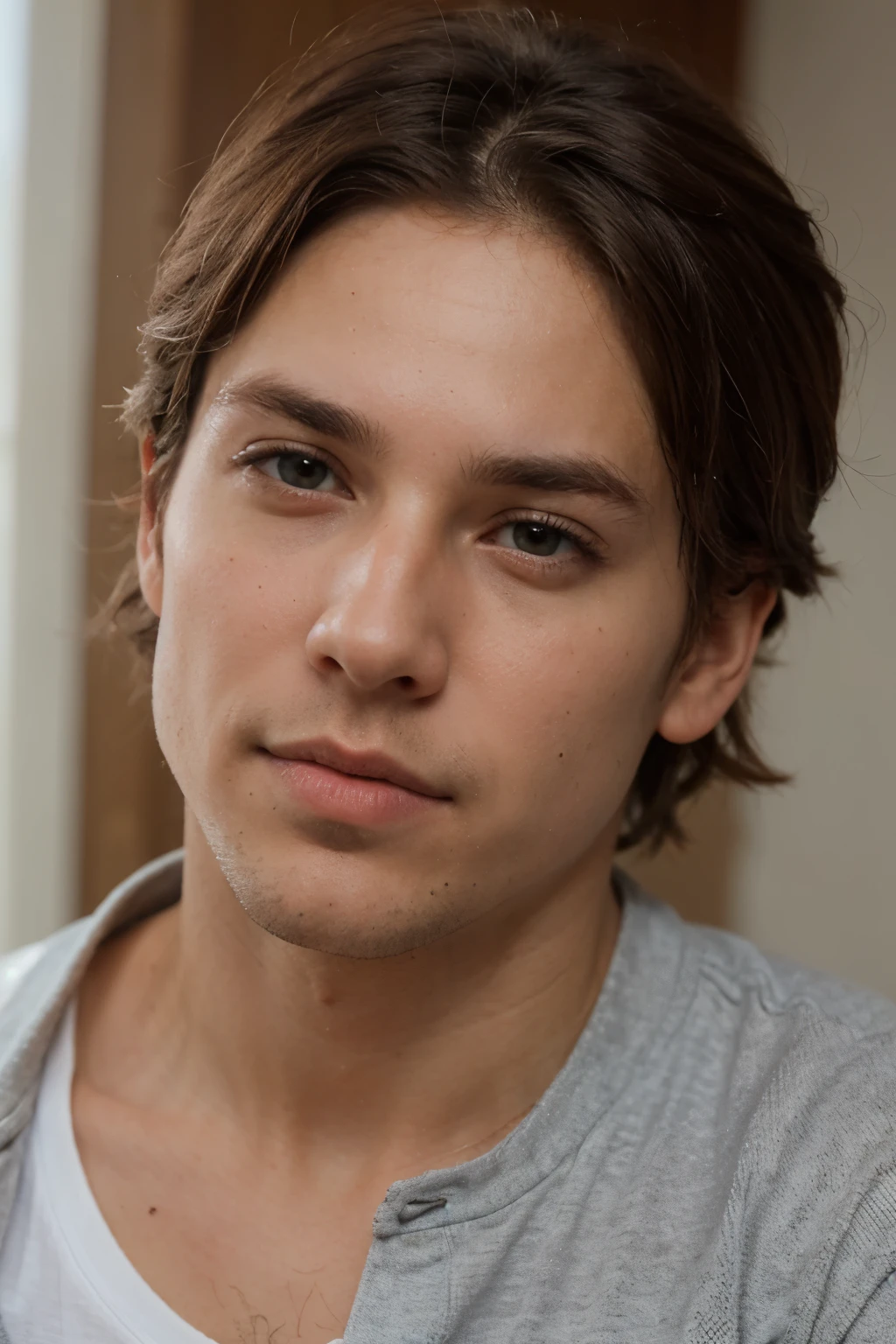 ((mejor calidad)), ((obra maestra)), (detallado), perfect face strong 30 year old man, moderno, brown hair and blue eyes