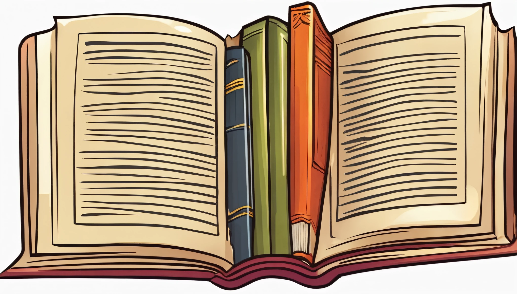 Book Icon, Cartoon Style