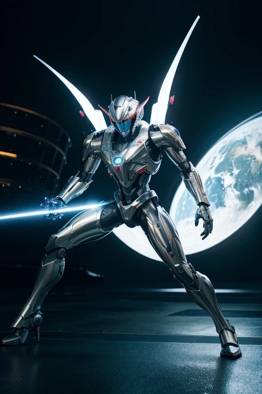 a highly detailed liquid metal robot, shiny metallic humanoid figure, hyper realistic 3d render, impressive lighting, dynamic pose, photorealistic, cinematic composition, mecha, science fiction, metallic sheen, glossy chrome, futuristic technology, intricate mechanical details, seamless transitions between metal parts, complex machinery, industrial design, advanced engineering, gleaming surfaces, flowing liquid metal forms, otherworldly alien being, surreal cyborg, masterpiece, best quality, 8k, hyperdetailed