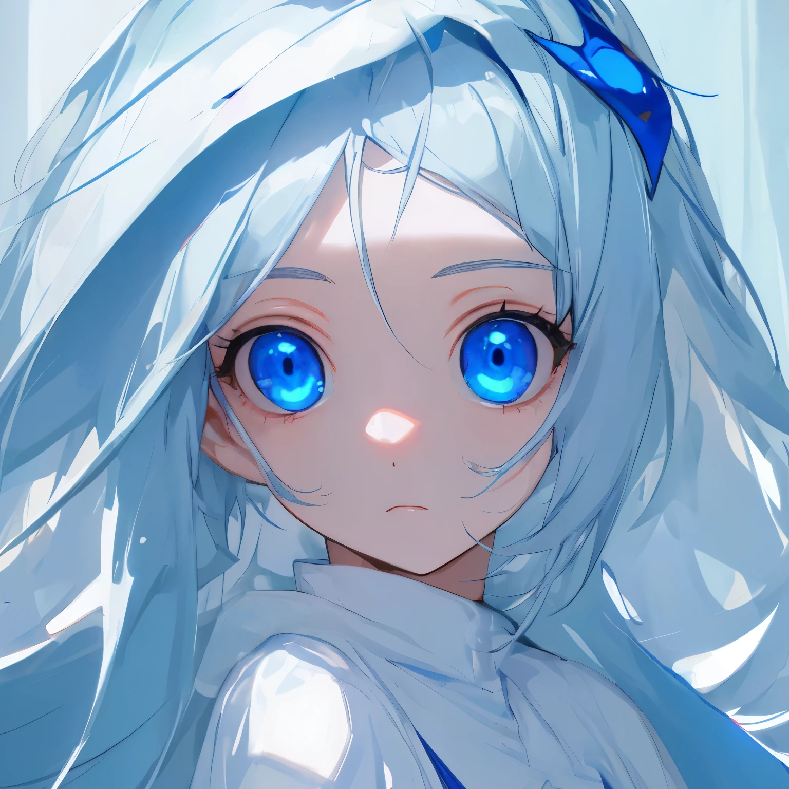 Shining blue eyes