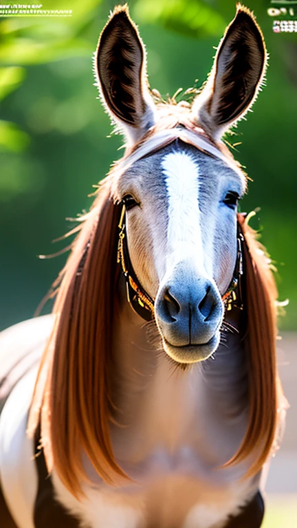 One girl, Portrait of a beautiful donkey pex, Athletic ability, White jacket, corset, skirt, pants, Black Hair, Redhead, Braid, compensate, choker, Cleavage, Wide Hips, Volumetric lighting, highest quality, masterpiece, Intricate details, Tone Mapping, Sharp focus, Super detailed, Trending on Art Station, Realistic  