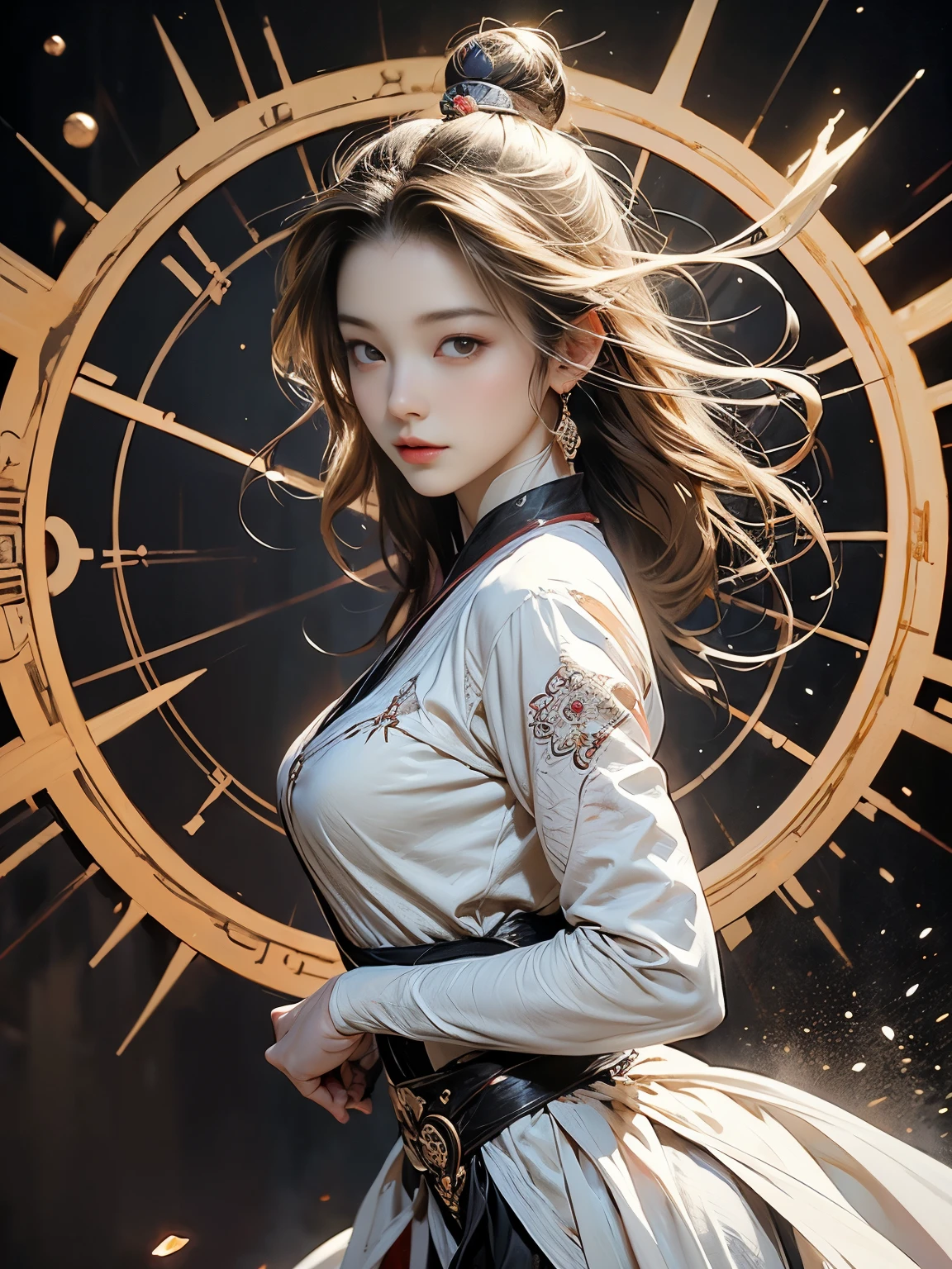 Zerg Queen Beautiful Girl: Ranlinger, 18 years old, astrologer, Messy Hair, oil, Romanticism painting, beautiful Perfect Face, Soft Skin, Perfect Face, Yasutomo Oka's painting style, Big Breasts, Add light purple and purple, Add Light Red, Intricate details, Splash screen, 8K resolution, masterpiece, Serious, Space, (mysterious magic circle background, Buddhist Mandala:1.3), Colorful background, aura, Sharp Eyes, Break, Blonde, dynamic sexy poses, Strong winds, Mr.々Light source, Colorful light, Crystal Jade, Celestial globe, Four Holy Beasts, constellation, cristal ball