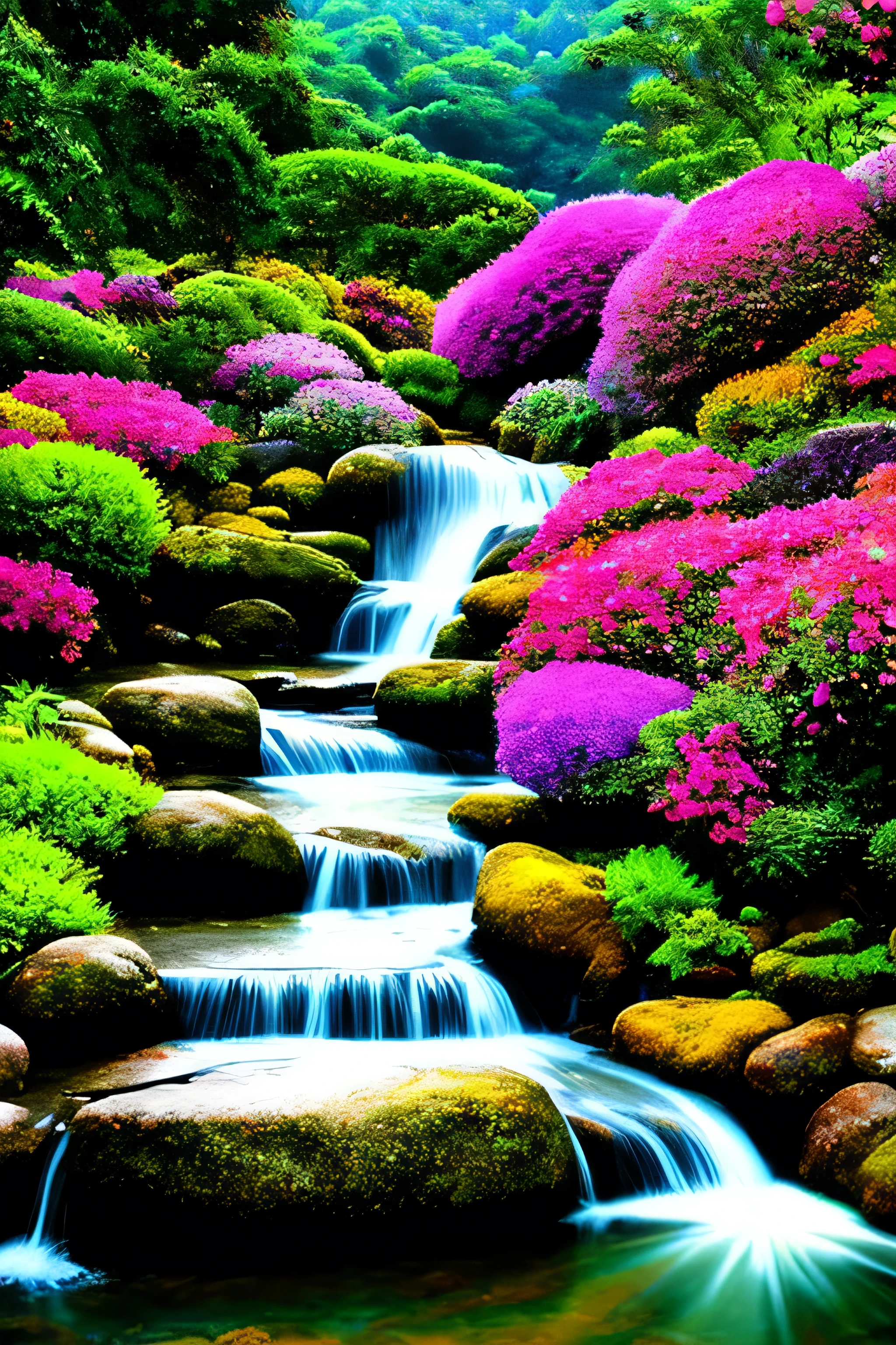 rain、rain、Mountain、Mystical world Zen garden Dazzling clouds Gently flowing water Colorful flowers Fresh air Symphony of nature Perfect harmony Magical beauty Enchanting melodies Heavenly harmony Calming colors Paradise Serenity of nirvana Mystical aura Dreamy environment Waterfall Angels Pure bliss Divine presence Magical aura Eternal symphony of peace and happiness ，