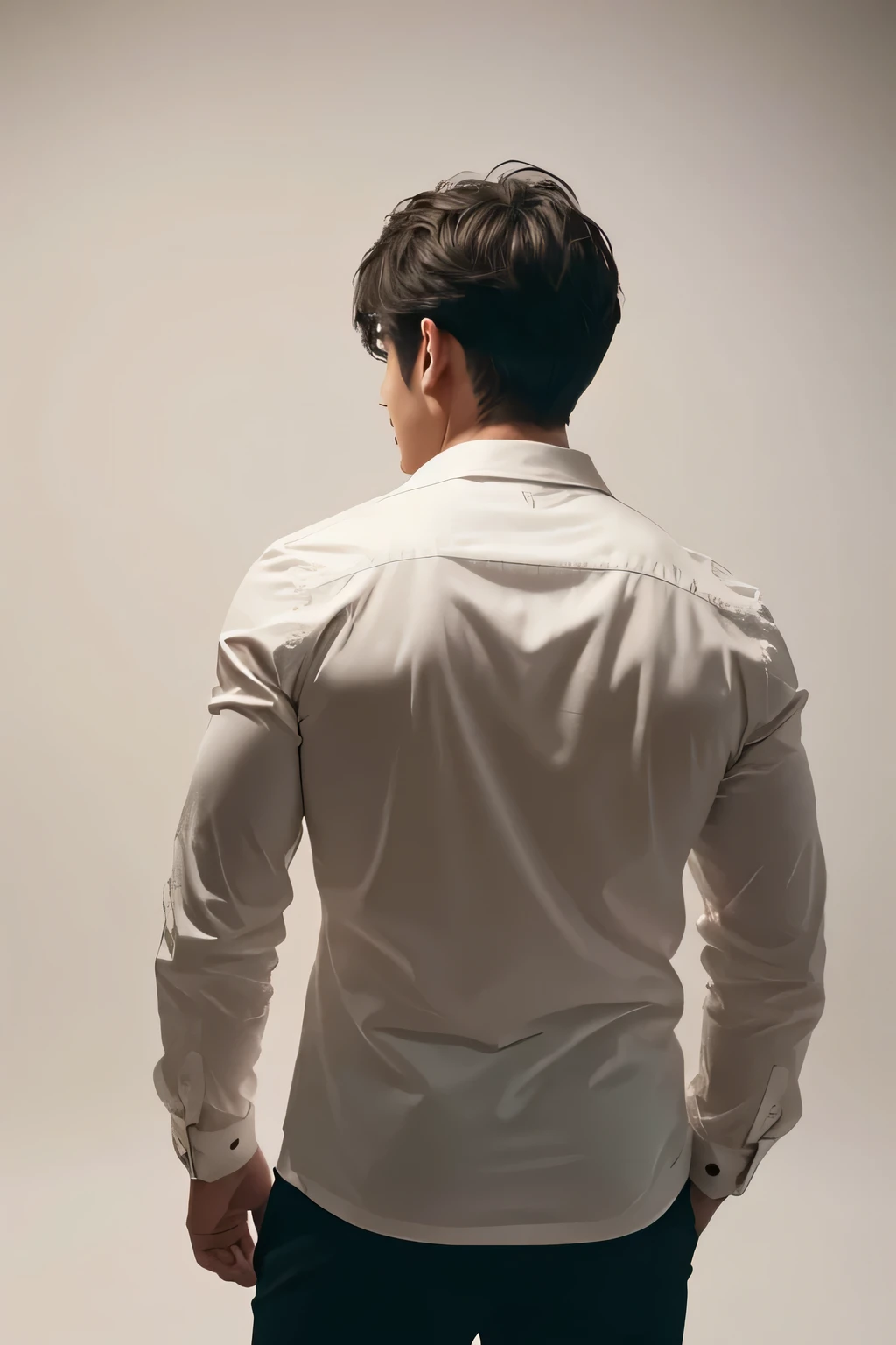 Man。A back view of someone chasing their dreams