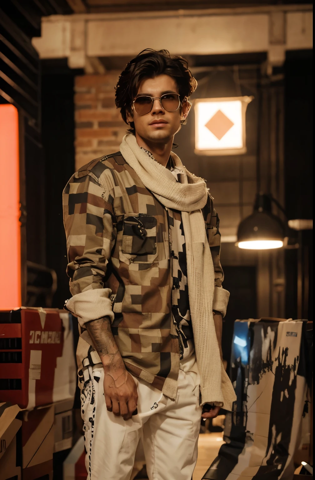 Change background cyberpunk handsome boy, realistic, face, 8k, ultra realistic,