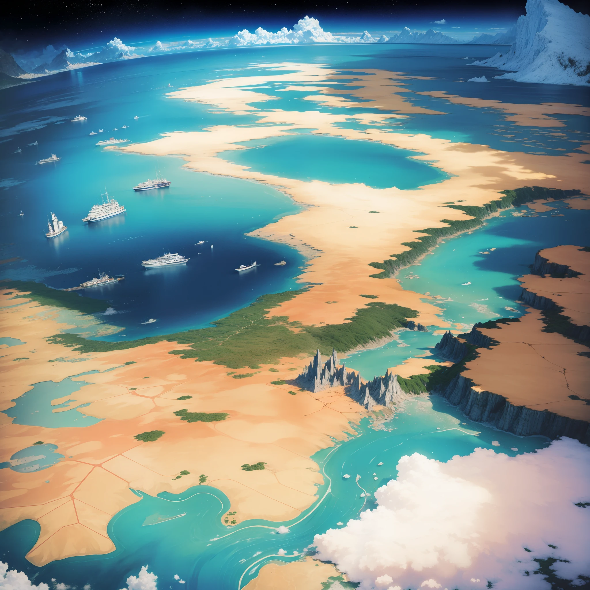 The world map、A flat map that visually represents geographic information on the earth、地球全体の地shapeや行政区分、Physical geography and economic activity、It encompasses a variety of information。This map is、地球を平面上に描くために特定のProjection methodを使用しており、This allows the curved surface of the Earth to be accurately reflected、実際のdistanceやareaをできるだけ正確に表現しようとしています。
### Distinctive Element 1. **Projection method**:
- **Mercator projection**: The meridians and parallels are perpendicular、It is suitable for sailing、高緯度地域のareaが歪む。
- **Robinson projection**: area、shape、distance、Balance the directional distortion、Overall easier to see。
- **Goode projection**: areaを正確に表示し、Particularly suitable for representing global data。
2. **kind**:
- **Political Map**: Border、Major cities、Indicates administrative divisions such as states and provinces。
- **Physical Map**: mountains、Rivers、oceanなどの自然地shapeを強調。
- **Climate Map**: Shows the climate classification of each region.、Shows temperature and precipitation patterns。
- **Economic Map**: Shows economic activity and resource distribution in each region。
3. **Content and Information**:
- All continents、ocean、Location and size of countries、shape状を明示。
- Major geographical features、例えばmountainsや川、Show desert etc.。
- Administrative boundaries are clearly indicated、各国の首都やMajor citiesを特定。
### Use 1. **educate**:
- 学校で地理educateの基本ツールとして使用され、Help students understand the bigger picture of the world。
- Used in geography and history classes、Like the Earth々Deepen your understanding of the region。
2. **Travel and Navigation**:
- Planning tourist destinations and travel plans、Used to check the route。
- 世界一周旅行や国際businessのための計画に不可欠。
3. **science研究**:
- Used to study climate change and analyze biodiversity distribution。
- Plays an important role in geography and geology research。
4. **business**:
- International Trade、logistics、Used in marketing planning。
- Used as a tool for market analysis and entering new markets。
### Historical background Since ancient times, humans have sought to understand the big picture of the world.、The earliest maps date back to the 6th century BC, when they were drawn on Babylonian clay tablets.、It was further developed by ancient Greek and Roman cartographers.。Through the Middle Ages and the Renaissance、The modern, precise world map was born.、Advances in technology have made the whole picture of the Earth clearer.。
The world map、It is a window to understanding the diverse regions and cultures of the world.、science、educate、businessの分野で不可欠なツールとして活用されています。