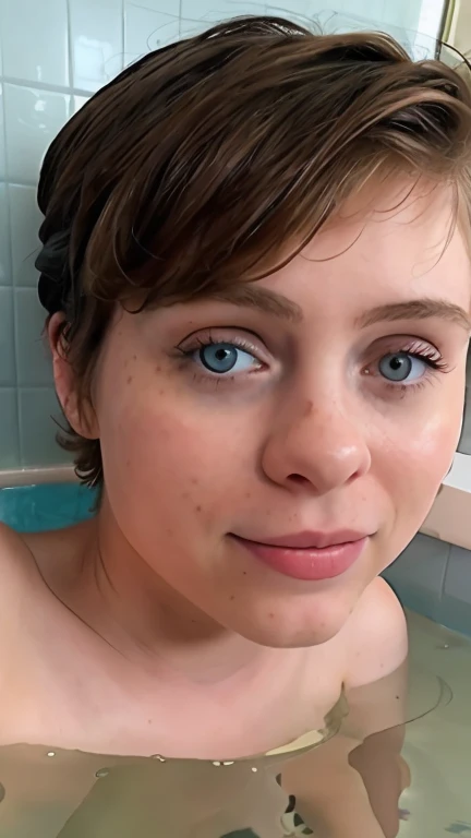 ((s0ph)), Sophia Lillis desnuda ,tumbada de espaldas, culo en primer plano, selfie, submerged in the bathtub, mojada, gotas de agua en la cara,pelo corto, pelo mojado, pecas , tetas pecosas,vista de espaldas, primer plano de culo ,culo bonito,delgada, flaca, vagina peluda