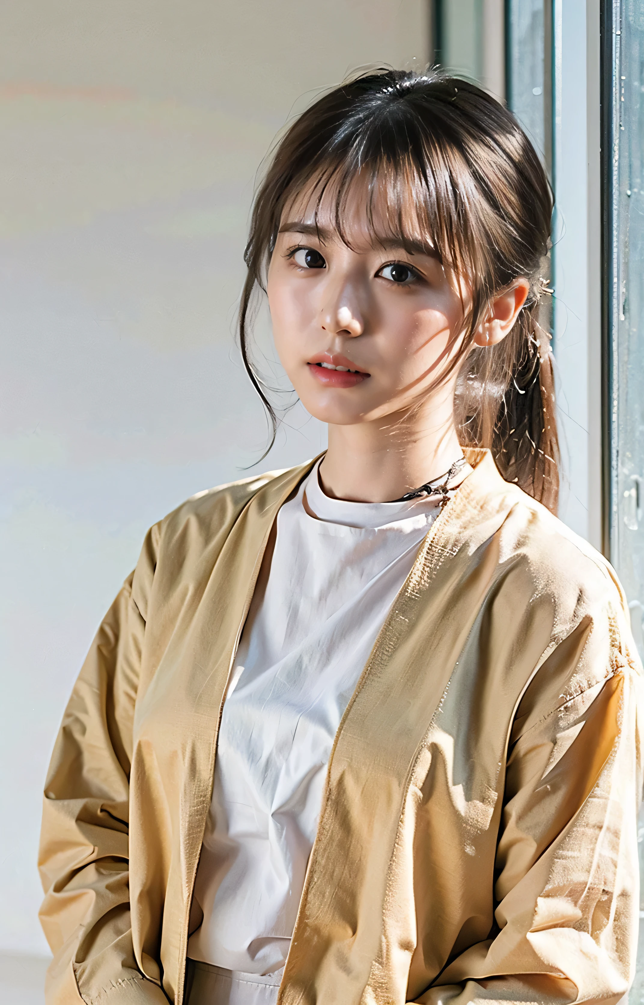 、、Don&#39;Don&#39;t sit、Wear a black leather belt、Wear a luxury watch、Inside the airport、Pink scarf around the neck、（（Stand in the center aisle of an airplane:1.4））.Cabin attendant、Stand in the center aisle、Braided hair for Bangstar Peace, High resolution, airline stewardess in the world, in stewardess costume,,feet, ((( Big Breasts1.9))) ,Wide Hips, The luxurious, shiny navy blue uniforms of flight attendants,  Smiling lips, ((stewardess)) 、(超High resolution, 8k wallpaper, High resolution), Cinema Lighting, Physically Based Rendering, Award-winning, Highly detailed skin, Highly detailed face, High Detail Eyes, Carl Zeiss 85mm F/1.4, By Ellen von Unwerth、Light light brown hair、｛｛｝｝、（（Big Breasts:1.4））、Breast swelling、Big Breasts、Smile、Big Breasts that can be seen even through clothes、Braid only the front hair、A lovely smile、（（In passenger aircraft））、Full body photo、ring、Tuck your hair behind one ear、Silver Necklace、smile、 Elegant ponytail、Caustics、Highly detailed photos、Very beautiful and ideal short hair、Big Breasts、Super no makeup、(8k、RAW Photos、highest quality、masterpiece:1.2)、(Realistic、Realistic)、1 girl、((Medium Short Hair、Looking into the camera:1.4))、
