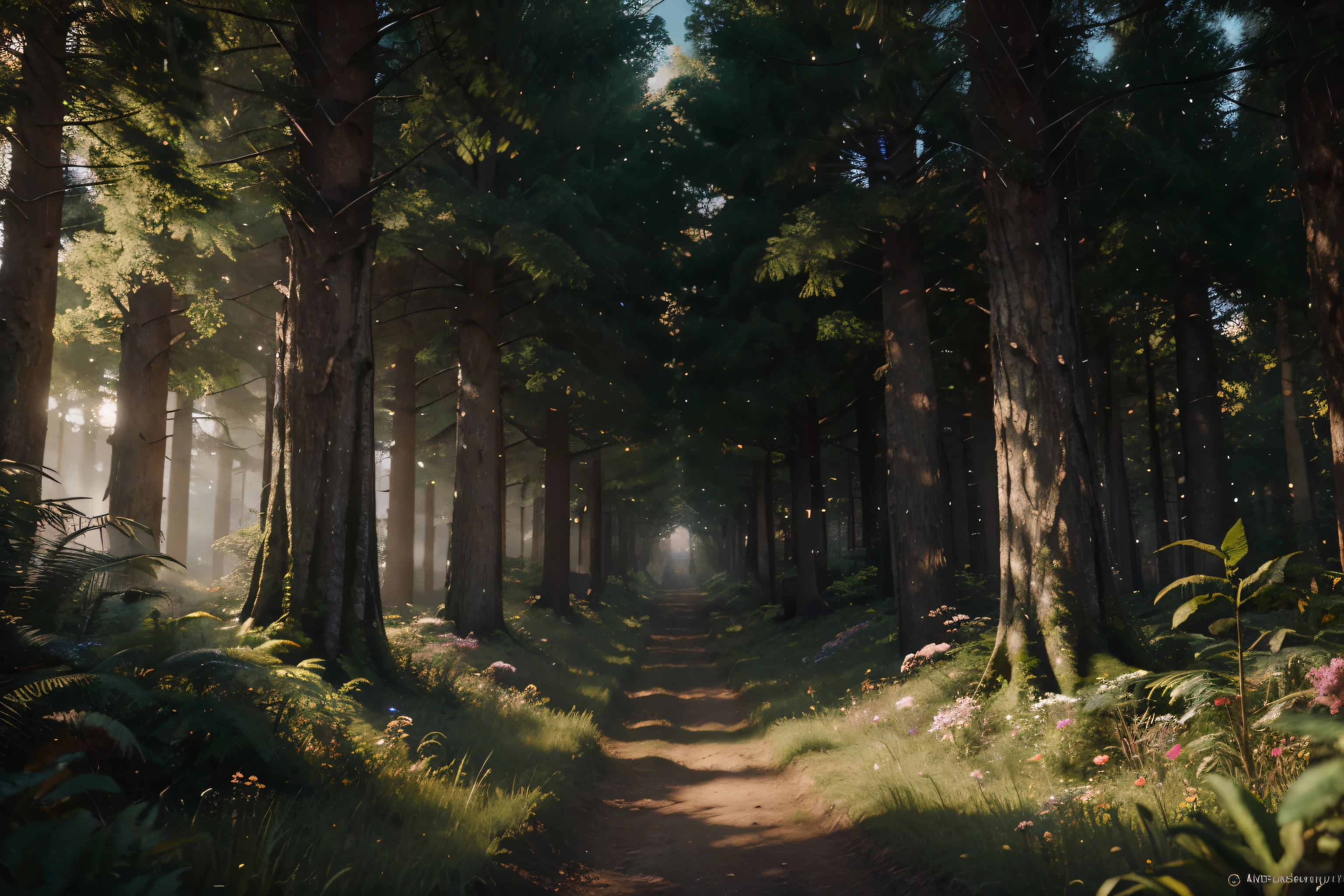 masterpiece, best quality, high quality,extremely detailed CG unity 8k wallpaper, An enchanting and dreamy scene of a fantasy forest, with towering trees, glowing mushrooms, and hidden fairy glens, creating a sense of mystique and enchantment, artstation, digital illustration, intricate, trending, pastel colors, oil paiting, award winning photography, Bokeh, Depth of Field, HDR, bloom, Chromatic Aberration ,Photorealistic,extremely detailed, trending on artstation, trending on CGsociety, Intricate, High Detail, dramatic, art by midjourney