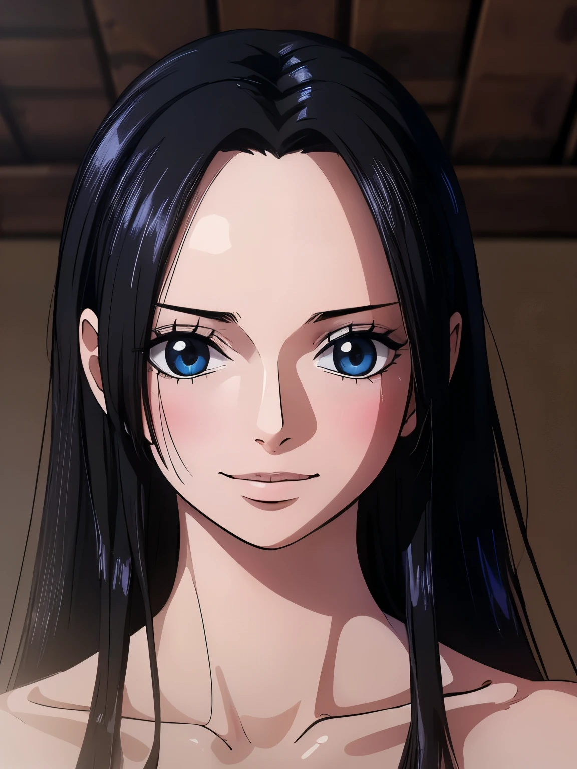 highest quality, masterpiece, Very detailed,One girl, cage, bandage, Red rope, (Detail Light), Boa Hancock,, (masterpiece:1.5), Detailed Photos, smile,(8k, Realistic, highest quality: 1.4), (One girl), Beautiful Face, (Anime realistic face), (Black Hair, Long Hair: 1.3), Beautiful Hairstyles, Realistic eyes, Beautiful details in the eyes, (Realistic Skin), Beautiful Skin, (Swimwear), (((Cowboy Shot))), Absurd, Charm, 超High resolution, Ultra-realistic, High resolution, Golden Ratio, Salome, White snake with a skull on its head, Big Snake