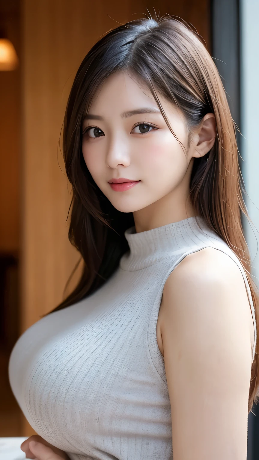 On the table、best quality、Photorealism、Finely、high resolution、8wallpaper、Perfect dynamic posture、Beautiful slender eyes and long hair、(Big plump breasts 1.3)、casual sexy pose、Random situations、Selfie Angle,Close Range,Looking at the camera,(Tight round neck black mesh lace shirt)、、Gentle smile、50 years old、(Perfect Eyes 1.3)、Mature adult beauties、Japanese、