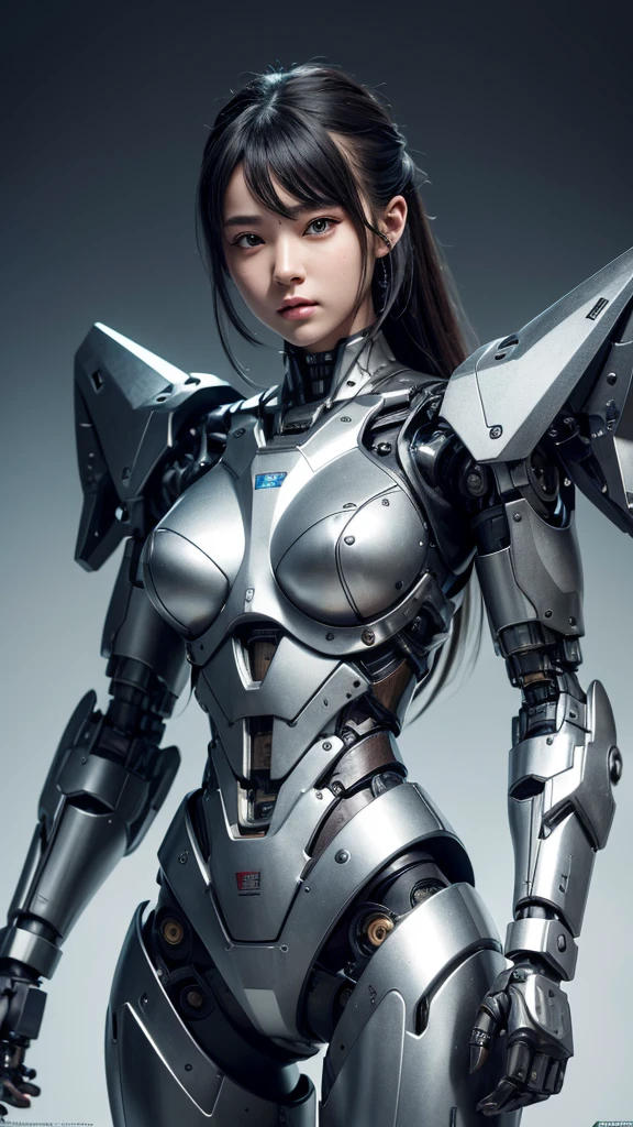 Textured skin, Super Detail, Attention to detail, high quality, high quality, High resolution, 1080p, hard disk, beautiful,(Machine Girl),Arms  missiles,She has machine guns on both his arms,beautiful cyborg woman,Mecha Cyborg Girl,Battle Mode,Girl with a mechanical body