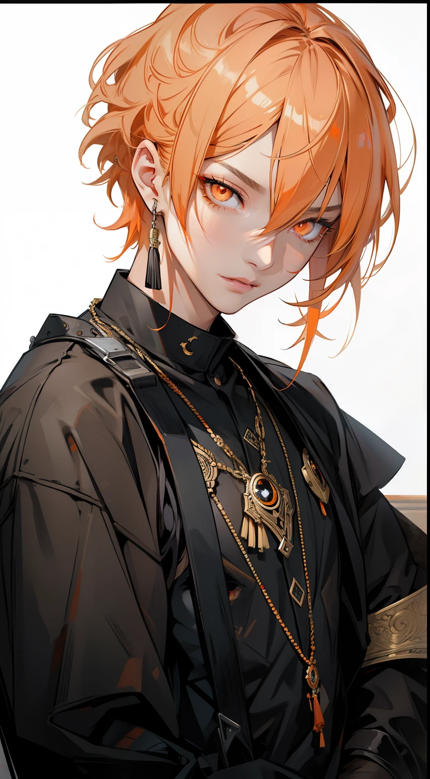 ((Orange Eyes))、Hanging eyes、Sharp eye light、glareing、Sanpaku eyes、bad eye、Moisturized lips