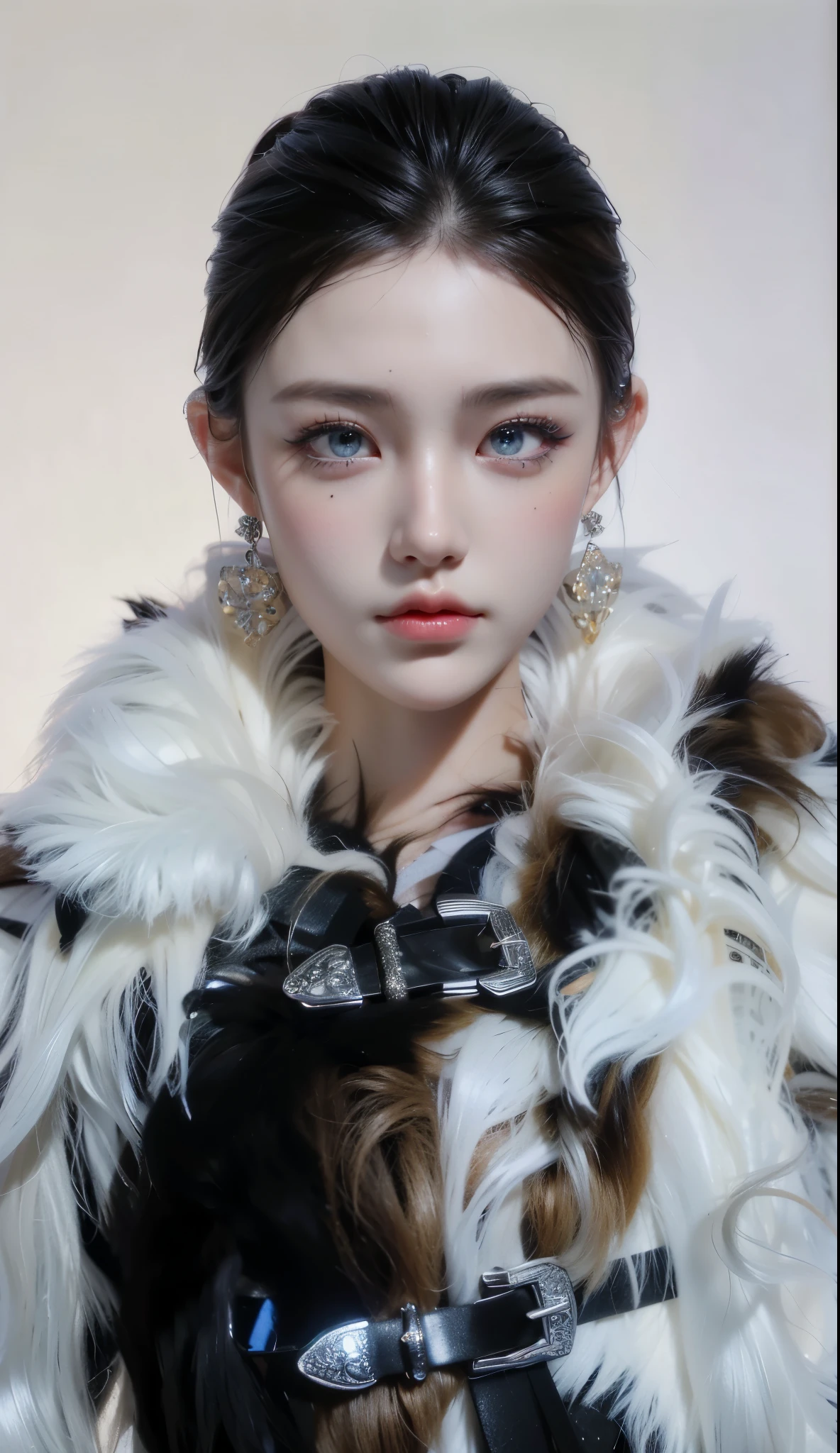 Game Art，Best image quality，Maximum resolution，8k，(A half-length photo)，(portrait)，(Head close-up)，(Rule of Thirds)，Unreal Engine 5 rendering works，20 year old girl，((Queen))，The eyes are very detailed，(Large Breasts)，Elegant and noble，Light，Light线追踪，Game CG，((3D Unreal Engine))，OC rendering reflection mode，4K，Ultra-clear，Sensual，Translucent lace，Fair and plump figure，Pretty Face，Light泽凝胶涂层，身着华贵礼服的Queen，Crystal Gem Crown，Necklace jewelry，blue eyes，The tattoo is very three-dimensional，Gorgeous and intricate tattoo designs，Ultra-clear portrait，Sexy body，Temple Princess，Sapphire eyes，Gorgeous clothes，