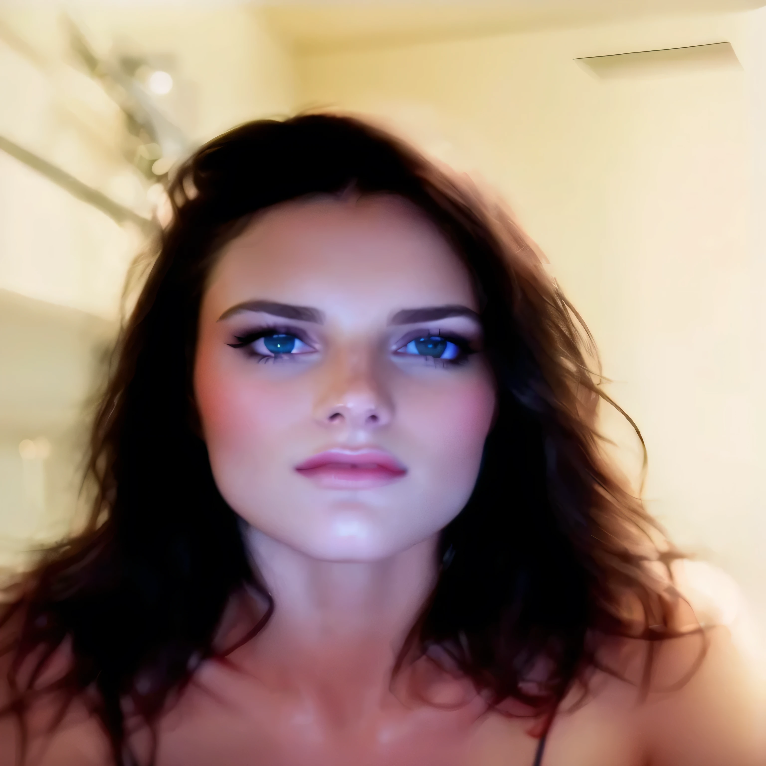 lndswgnr, (Sharp focus: 1.5), (sharp focus:1.2), photo, attractive young woman, (beautiful face:1.1), detailed eyes, luscious lips, (bold red lip colour:0.85), (medium breasts:1.0), (slim body:1.2), (moody lighting:1.2), depth of field, bokeh, 4K, HDR. by (James C. Christensen:1.2|Jeremy Lipking:1.1).