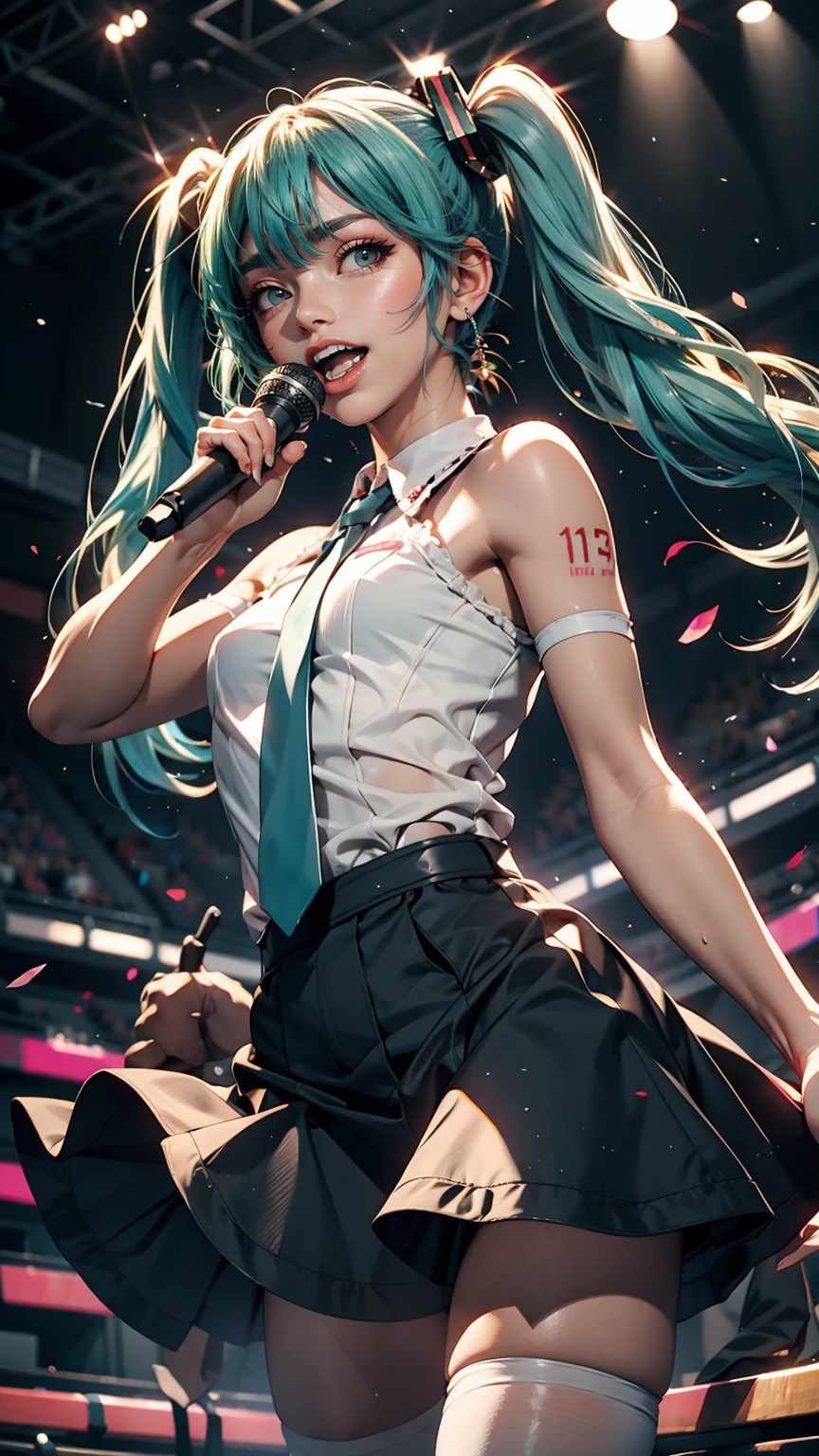Hatsune Miku、Sing and dance on stage