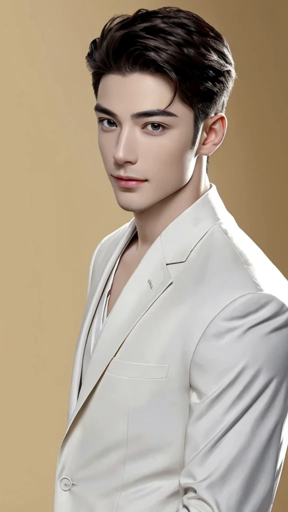 Real handsome guys,Straight facial features、clear silhouette、Healthy complexion、Bright eyes and neat and stylish hair,Confident and charismatic