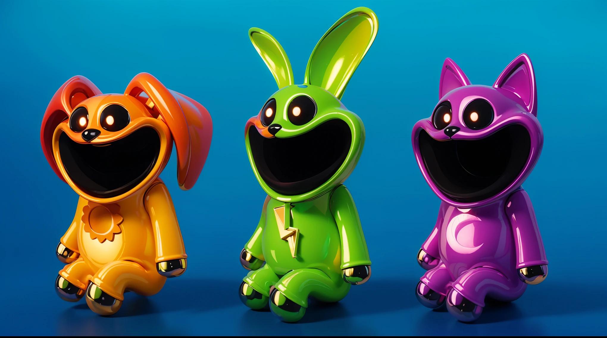 Create an image of colorful individual sections. The object must have transparent walls and be divided into compartments of different colors: red, purple and green. Each section should be clearly visible through transparent walls. The background of the image should be a bright blue color, highlighting the bright and playful design of the terrarium. cartoon key frame rendering, cute 3D rendering, Shiny metallic,Create ultra sharp  цветной рендеринг zbrush. perfect cgi, cgi art created only with gradients, smooth silhouette, Create ultra sharp skin, high intensity refraction, (plastic material), most beautiful vfx, blue background, plastic refractions, glossy texture, smooth 3d model, multiple light sources, rim light, sharp post effects render, (glossy plastic texture with multiple big light probe refractions), perfect cgi, cgi art created only with gradients, smooth silhouette, high intensity refraction, (plastic material), most beautiful vfx, blue background, plastic refractions Create ultra sharp