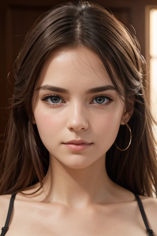 (1girl), C-cups, realistic, photorealistic, detailed facial features, beautiful eyes, delicate lips, porcelain skin, natural lighting, warm color palette, cinematic composition, high resolution, intricate details, masterpiece