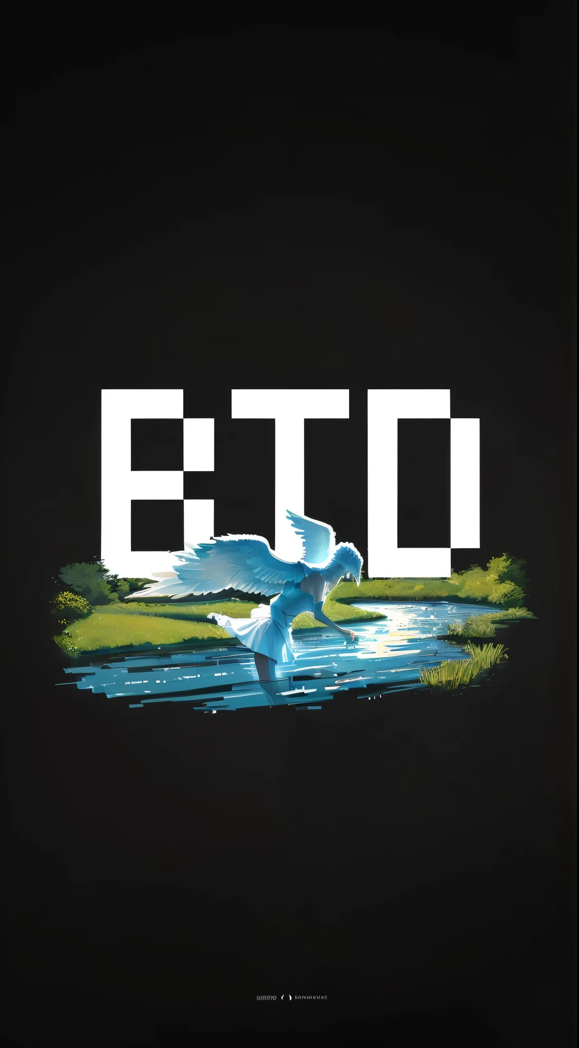 Logo minimalista, Letras BTSD e no fundo uma arte de anjo pixelizado pousando e movimentando um tanque de aguas: A sleek and minimalist logo featuring the letters "BTSD" in modern, bold font. In the background, an abstract, pixelated art of an

angel gracefully hovers over a gently flowing river. The overall design is clean, modern, and elegant, with a touch of whimsical charm.