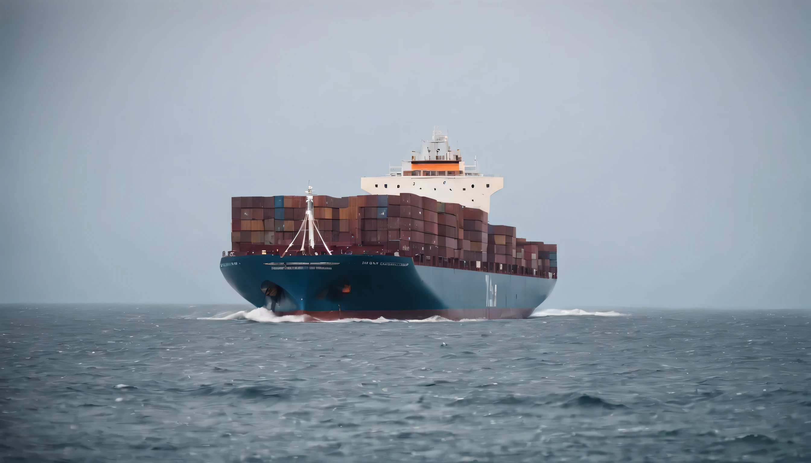 large cargo ship at sea, ultra realistic, sharp, 4k