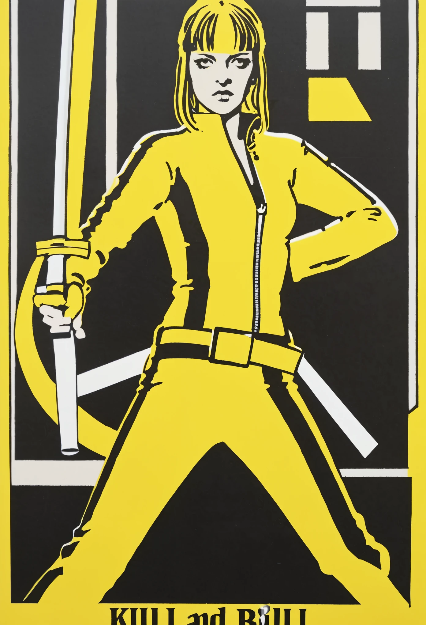 trtcrd artstyle kill bill yellow and black
