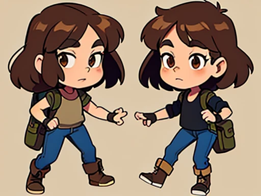 masterpiece; Style: daily; necessary background: Nature of Russia, middle lane;; обязательный Style одежды: sweatshirt, jeans, hiking boots, fingerless gloves, backpack; Characters: 1 guy and 1 girl (absolute similarity(twins)) Brother and sister, very tousled brown tousled hair, Brown eyes, round beautiful face, muscular proportional athletic trained body, trained arms and legs, Graceful fingers, aesthetic proportional small wide nose, plump lips; aesthetic completeness, perfect face; Free standing pose, Interaction with each other; many small details, Intricate details; high quality textures, high detail, realistic human anatomy, realistic textures, daylight, increased image clarity