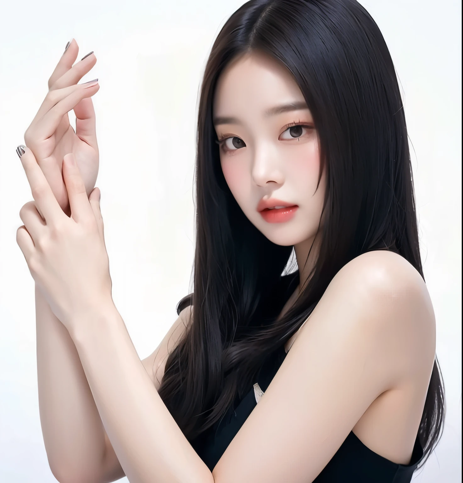 Close up of woman with long dark hair holding cigarette, Jenny Blackpink, Beautiful Korean Woman, Josh is Blackpink, Beautiful young Korean woman, Korean actresses, Jaeyeon Nam, Beautiful young Korean woman, common ratio, Heonhwa Choi, jimin park, Blackpink Roseanne Park, Lee, Ji - Eun, Lee, Ji - Eun