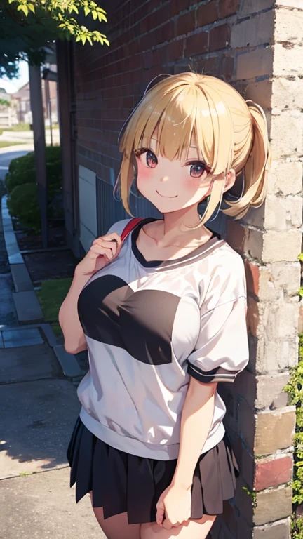 Himiko Toga,Big Breasts,Casual clothes,Smiling expression,Outdoor,Date Spot,Lover's perspective,Blue Eyes,