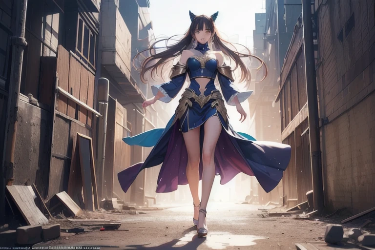 ((Draw every detail with high precision)Extremely precise depiction)[high resolution],(detailed illustrations,とてもbeautifulで緻密な描画,Delicate lines and rhythm,Realistic texture expression),[Color drawing main line],[Ruins background []],endless (Anime Girl (beautiful) 16 years old)  [(Tanned skin) [glossy black hair]],((bet) Beautifully decorated golden cyber armor) ([Complex decorative processing] [elegant],Gorgeous golden luster (Polished reflective gloss)) [Luxurious],Gravure printing,[Oparts Stolen Technology [Hieroglyphics]],(複雑でbeautiful装飾 [Dense details]),(きめ細やかでbeautiful肌表現 [transparency]),[完璧な目のdetailed (Beautifully detailed iris)(Eyes like deep sapphires)],(Eye light[Accurate Lighting，protect eyes]),[長くてbeautiful睫毛],[Accurately drawn hair [美しく艷やかな髪のdetailed]],(完璧な手のdetailed [破綻のないbeautiful指 [beautiful nails]]),(Perfect anatomical structure(Perfectly balanced proportions))[[Full body portrait]],[[Highest level of design]][Ideal color coordination(Accurate simulation of the interaction between light and material)],([Precision details](detailed,高beautiful)),[The visual art of storytelling],((best quality)beautiful[[High-density drawing]])[Full HD].{Full body shot}