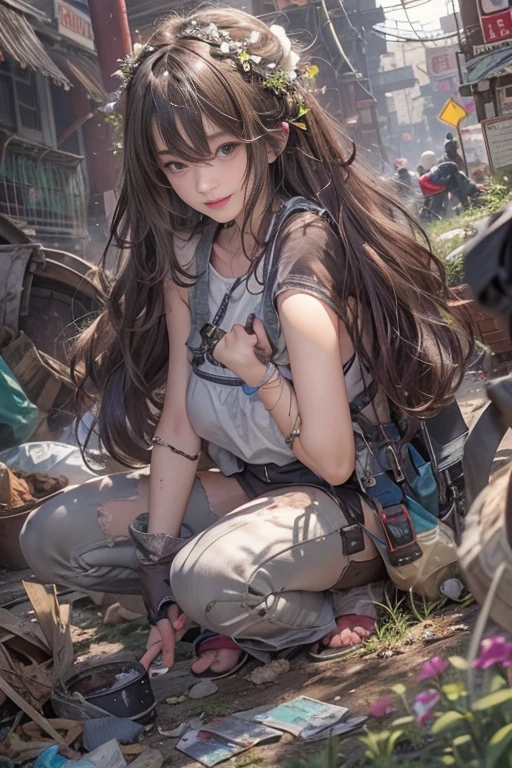 Realistic、highest quality、Clear photos、((Brick underground tunnel、Foul-smelling sewer、Dirt is scattered everywhere、Sewers filled with waste、There is a lot of trash and junk、The dirtiest sewer))、The bricks are covered with moss、((beautiful girls、Tight waist、Beautiful Face、最もBeautiful Face、Graceful Face、Dark brown hair、Refreshing look、It looks fun、Happy expression、Joy in the filth、I'I'm happy even if it gets dirty))、(White tank top、Tangier、blonde)、((Long and beautiful legs are dirty、Lie face down on the filth、Girls with beautiful asses、Scoop up the soil with both hands、beautiful girl'My hair is covered in mud、Joy lying in dirty sewage))、(((I want to smear filth all over my body.、Your hair is muddy with a large amount of filth、Muddy、Stick your butt out.beautiful girl buried in a pile of dirty garbage、A lot of dirty trash、Dirty waste)))