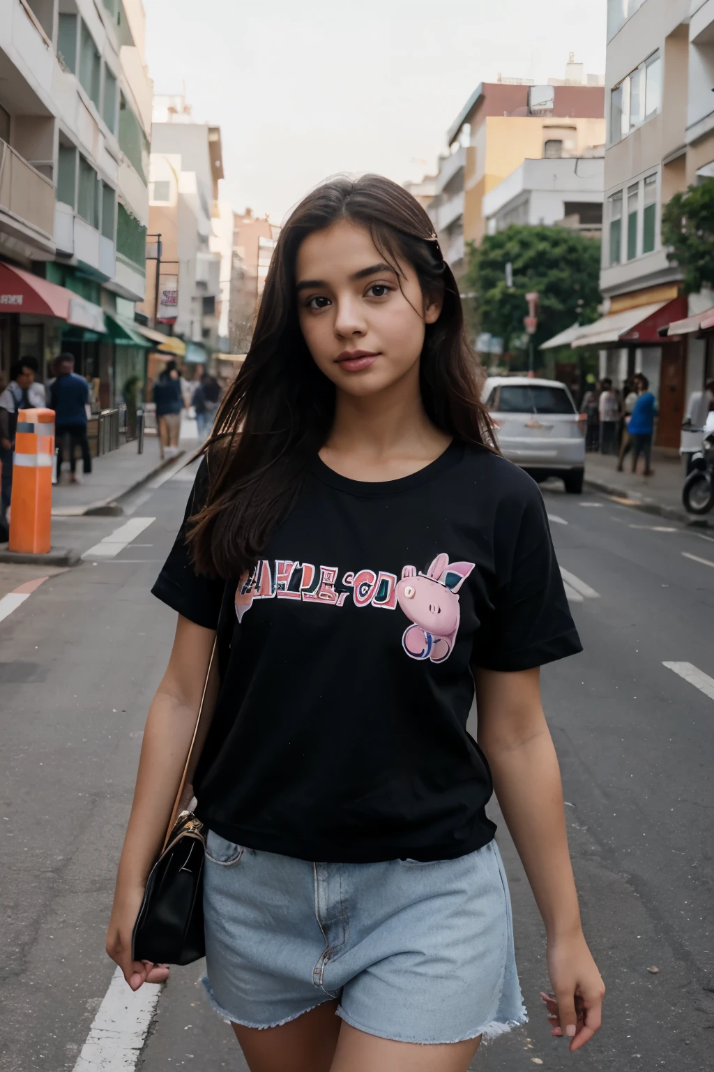 Peppa pig adolescente indo para a escola