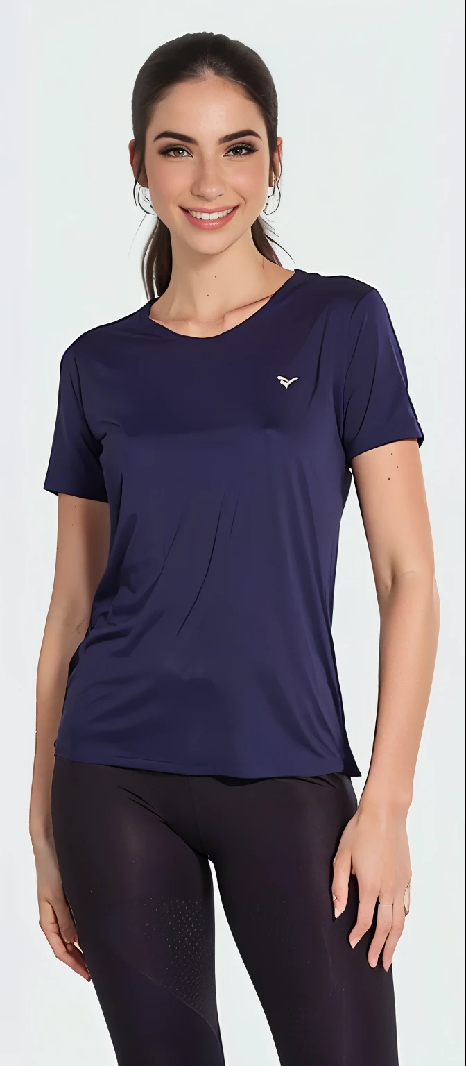 a woman in a top roxo and leggings smiles, violet coloured Camiseta, vestindo camiseta roxa, top roxo, roupas roxas escuras, roupas roxas, roupa roxa, Roupas roxas e pretas, camiseta, Manga curta, camiseta, Camiseta, regata apertada violeta, Visible upper body, camisa apertada, pele roxa escura, com ombreiras