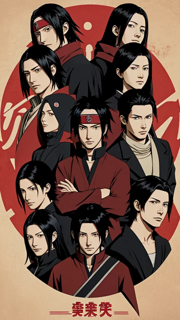 Generate an image showing the uchiha clan saves the earth