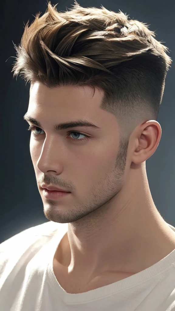 Short quiff undercut hair, Hyper detailed,ultra realistic