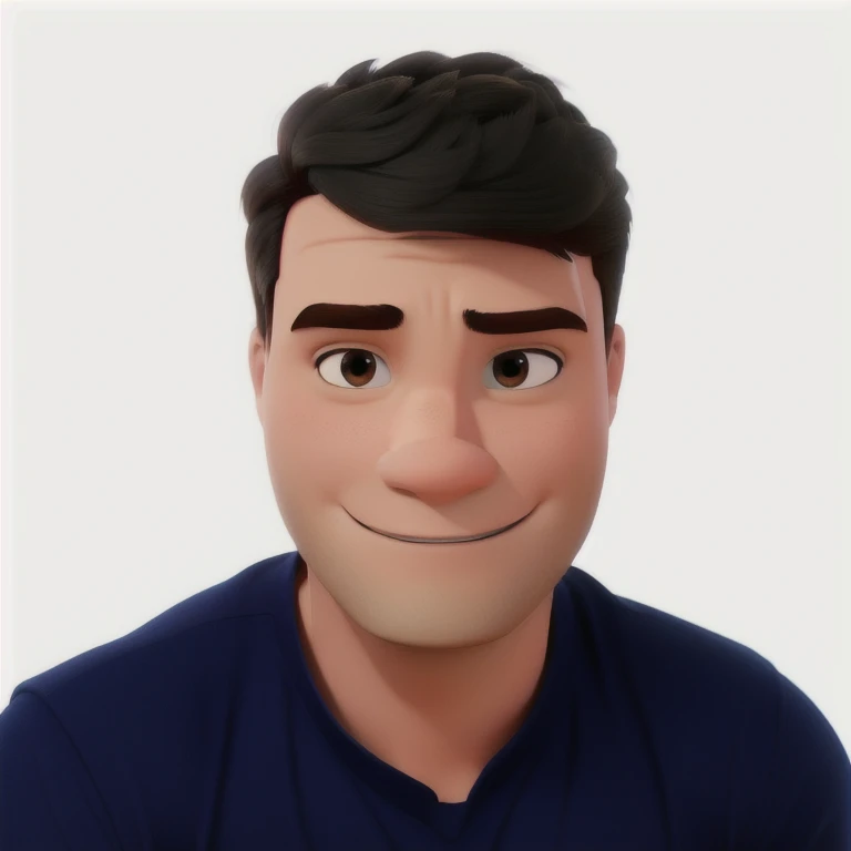 Um homem branco estilo disney pixar, alta qualidade, melhor qualidade.