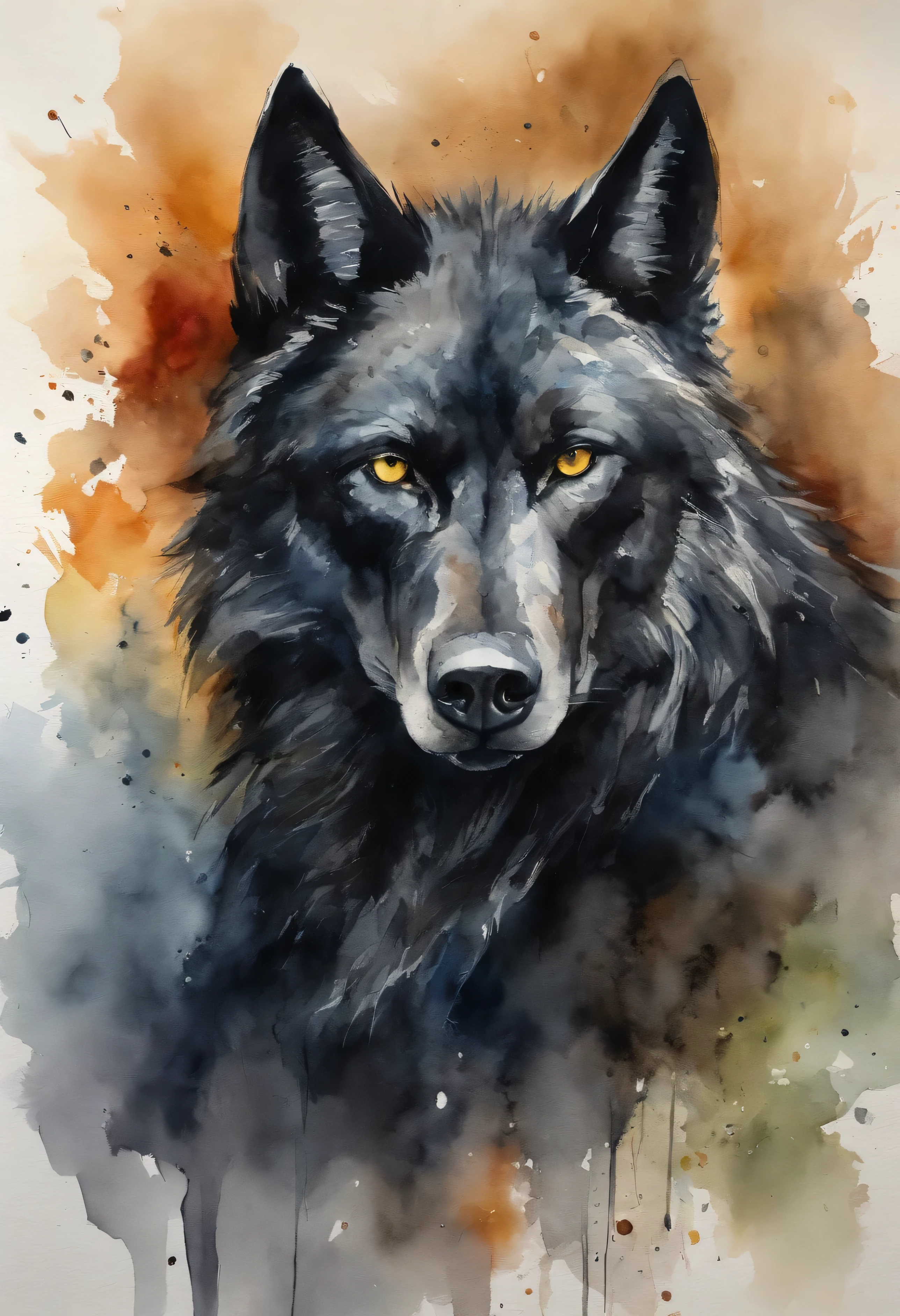 werewolf gigantic black humanoid wolf.