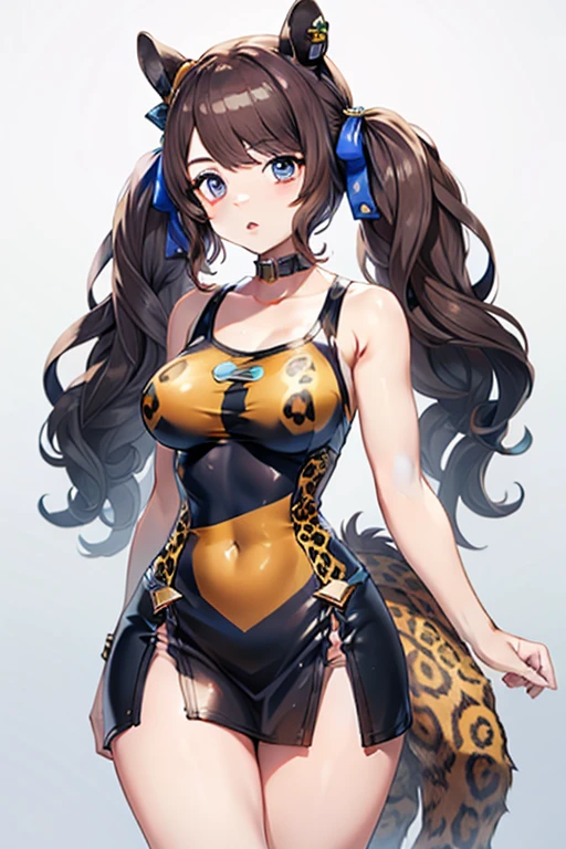 tosen jordan \(umamusume\), leopard tight short dress